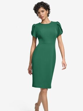 Calvin Klein Emerald Green Pencil Skirt Dress